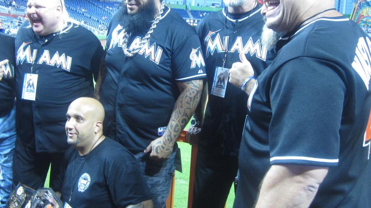 
Legends of Wrestling Night on Friday, July 31 at Marlins Park featured the Nasty Boys, Brodus Clay/Tyrus and Kevin Nash, who earlier in the day joined -- via phone -- the Zaslow & Joy Show on (South Florida radio) FM104.3 The Ticket to promote the event and discuss his pro wrestling career, movie making and Hulk Hogan.
