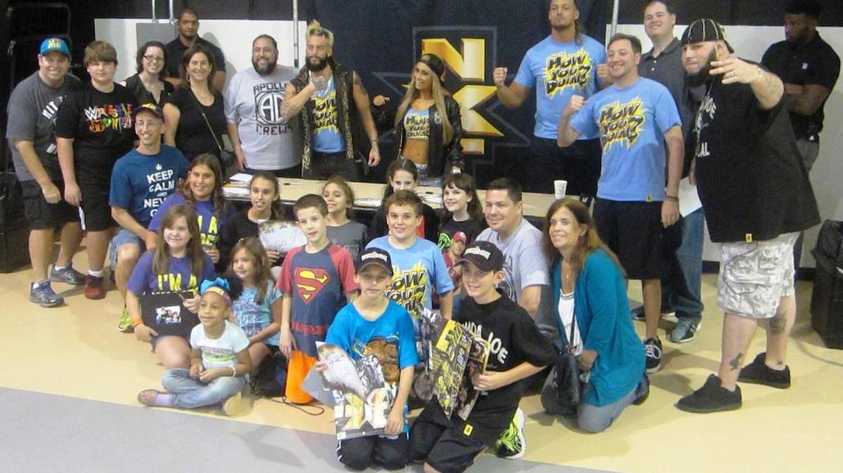 A bus load of fans from South Florida made the trek to Fort Pierce for an WWE NXT show at the Havert L. Fenn Center. Birthday man Matthew Maschler and his wife hosted the trip, meeting NXT’s Enzo Amore, Carmella and Big Cass Colin Cassady before the show at the Havert L. Fenn Center in Fort Pierce. NXT returns to the Havert L. Fenn Center on Saturday, Jan. 16.