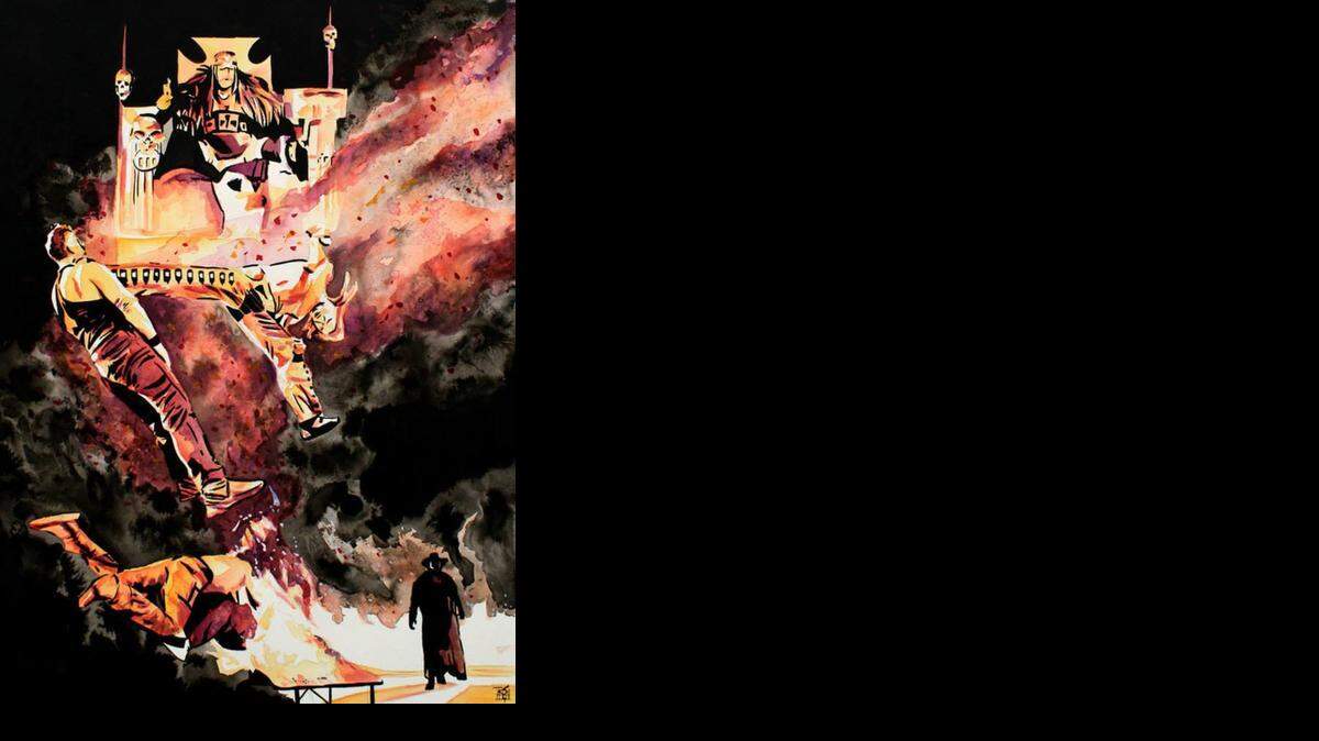 
Artist Rob Schamberger captures WWE WrestleMania 22 on another canvas.
