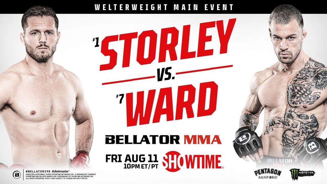 Kill Cliff FC’s Storley main events Bellator MMA 298. Teammate Mowry, ATT’s Rosta on main card