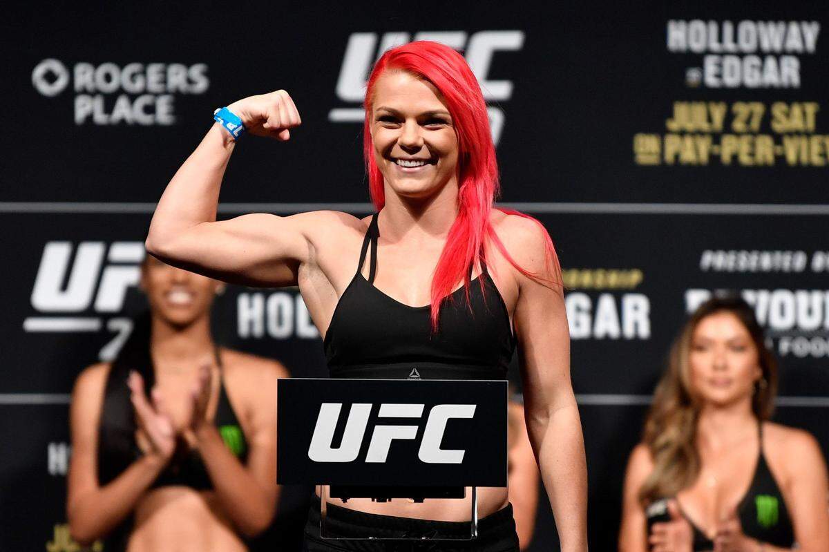 UFC fighter Gillian Robertson, who lives and trains in South Florida, will battle Cortney Casey in a flyweight bout during the prelims of UFC Fight Night on ESPN on Saturday from the UFC Apex in Las Vegas.