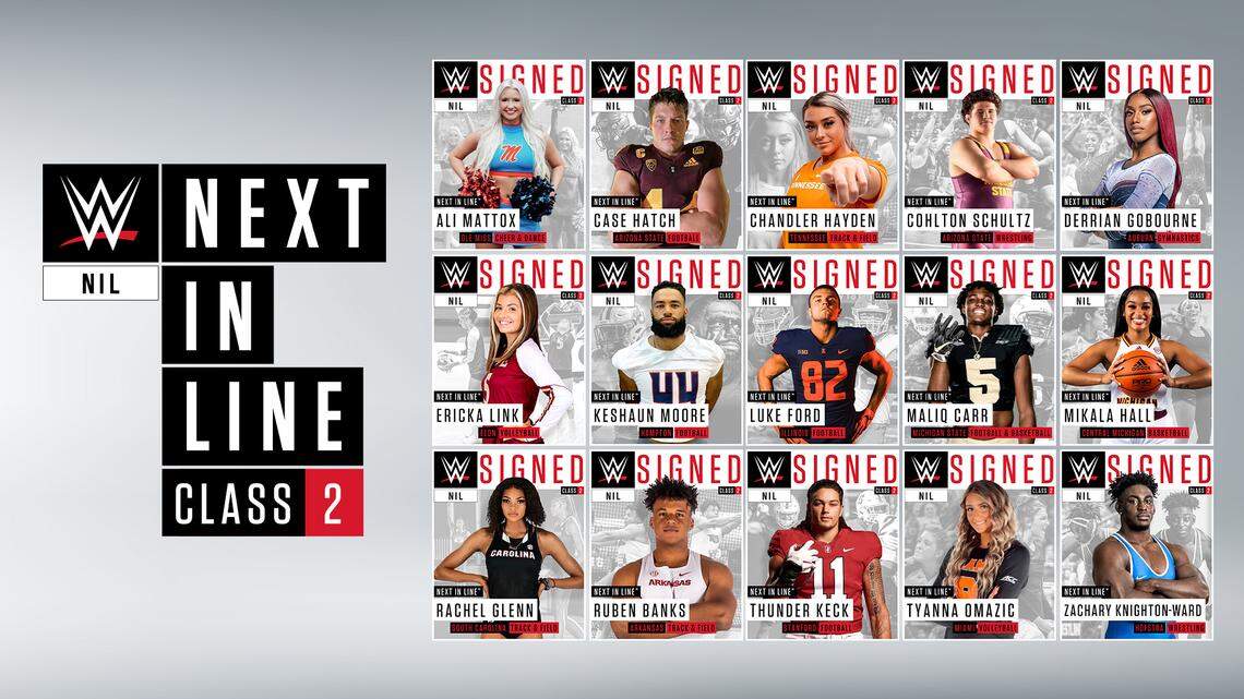 WWE unveiled 15 college athletes (including one from the University of Miami) who were to join the company’s NIL (Name, Image & Likeness) program – “Next In Line” – in June 2022. This is the second class under WWE’s “Next In Line” banner.