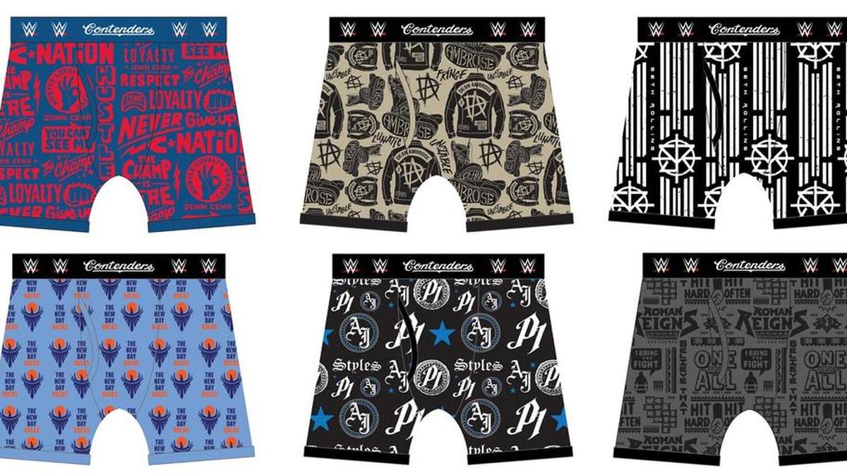 Contenders Clothing, the men’s active lifestyle apparel company, has partnered with WWE to create a co-branded exclusive collection of WWE-inspired boxer briefs, called “WWE Contenders Collection”. The collection, featuring John Cena, Macho Man Randy Savage, Ric Flair, Stone Cold Steve Austin, and more will be available for pre-order at Magic from Feb. 21-23 in Las Vegas.
