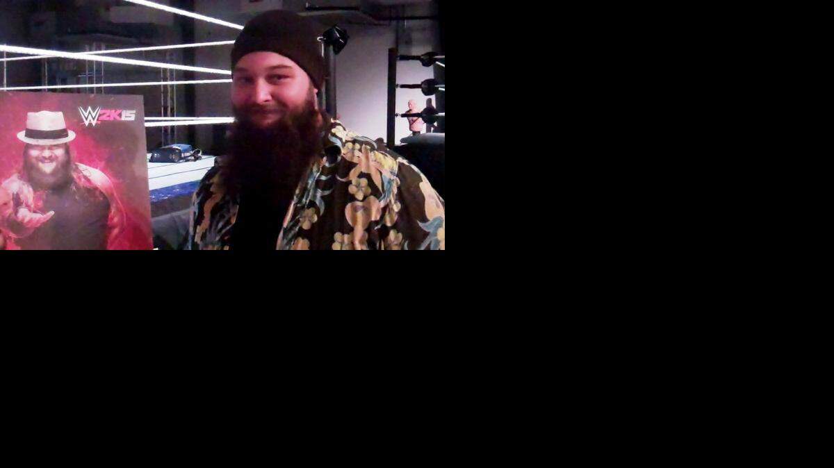 
WWE superstar Bray Wyatt at the “WWE 2K15” video game event at the state-of-the-art WWE Performance Center in Orlando. Wyatt, an NXT alum, is one of the top rising superstars in WWE.
