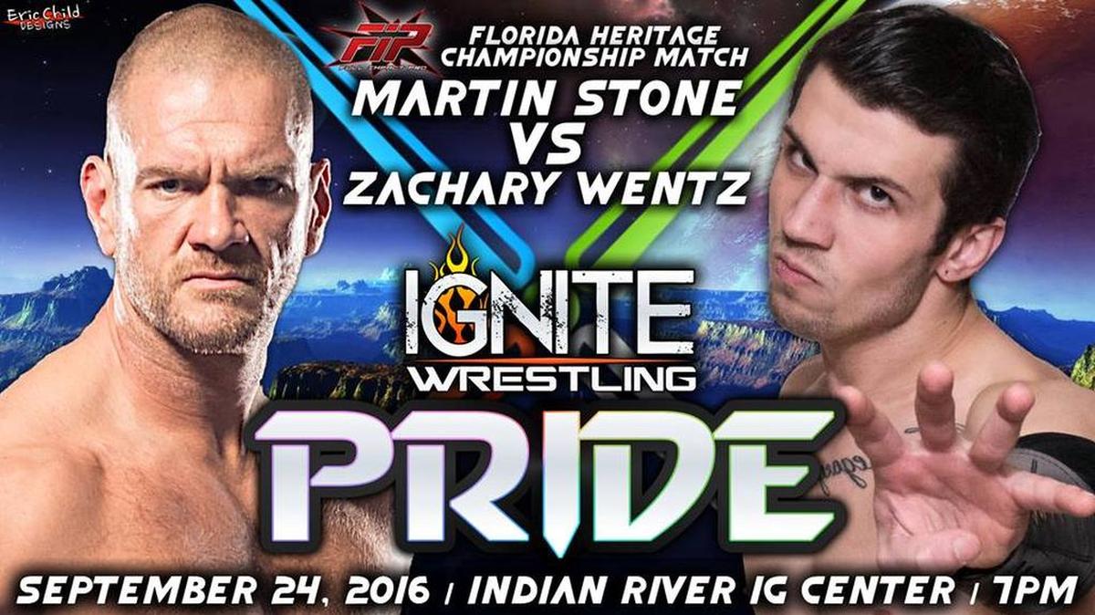 Ignite Pro Wrestling is 7 p.m. Saturday, Sept. 24 at the new, state-of-the-art Indian River County Intergenerational Recreation Center, 1590 9th St. SW, Vero Beach.