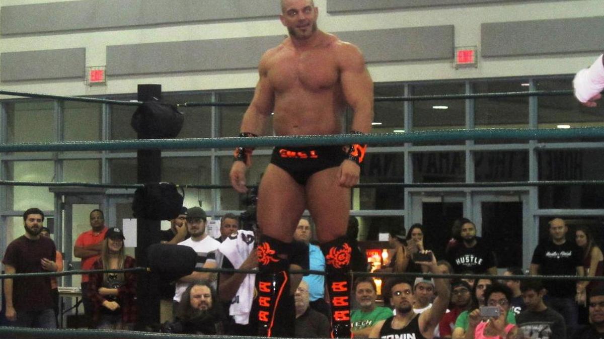 Cage of the lucha libre television series ‘Lucha Underground’ on El Rey Network was in South Florida for a Ronin Pro Wrestling show on Saturday, Sept. 3 at the Broward College South Campus Gym in Pembroke Pines.