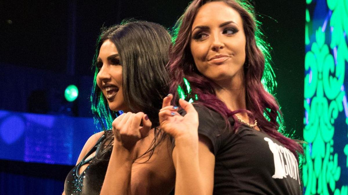 NXT Superstars Billie Kay and Peyton Royce during a WWE NXT show. NXT will be in Orlando for TV tapings on Wednesday, Feb. 22 and then Miami on Friday, Feb. 24 and return to Fort Pierce on Saturday, Feb. 25.