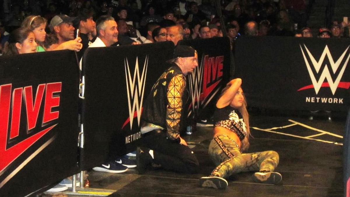 WWE Superstar and “Total Divas” star Carmella was interviewed by pro wrestling writer Scott Fishman for TV Insider from TV Guide Magazine. Also pictured in James Ellsworth.
