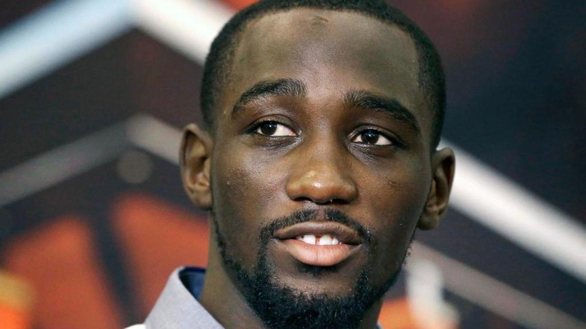 In this April 16, 2015, file photo, boxer Terence Crawford looks on during a news conference in Grapevine, Texas.