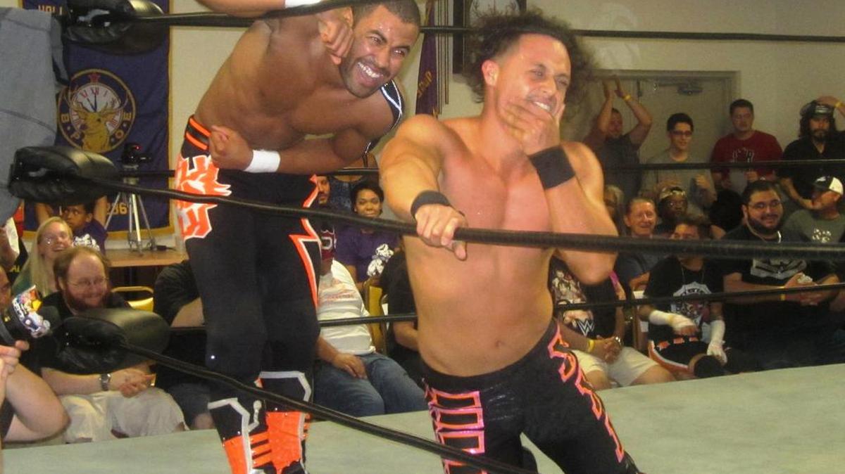 Flying Solow (Jason Cade and Aaron Solow) battle FIP tag champs The Hooligans during an FIP show on Friday, Sept. 30 airing on wwnlive.com from Orlando.
