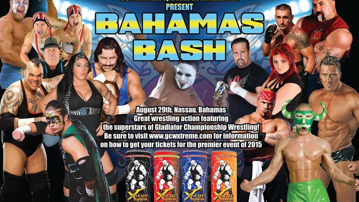 
Gladiator Championship Wrestling -- with Tommy Dreamer, Hernandez, Hurricane, Saraya Knight, Al Snow, Rob Terry -- announces ‘Bahamas Bash,’ an arena pro wrestling show on Saturday, Aug. 29 in Arawak Cay, Nassau in the Bahamas.

