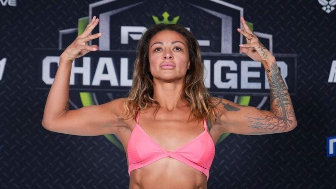 MMA fighter, pro wrestler, stilt walker Jeslen Mishelle impresses in PFL Challenger Series