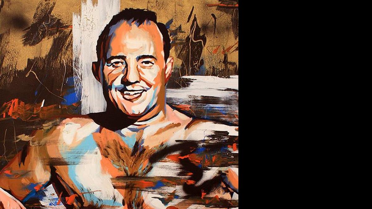 
Artist Rob Schamberger captures the late, great Verne Gagne on another canvas. 
