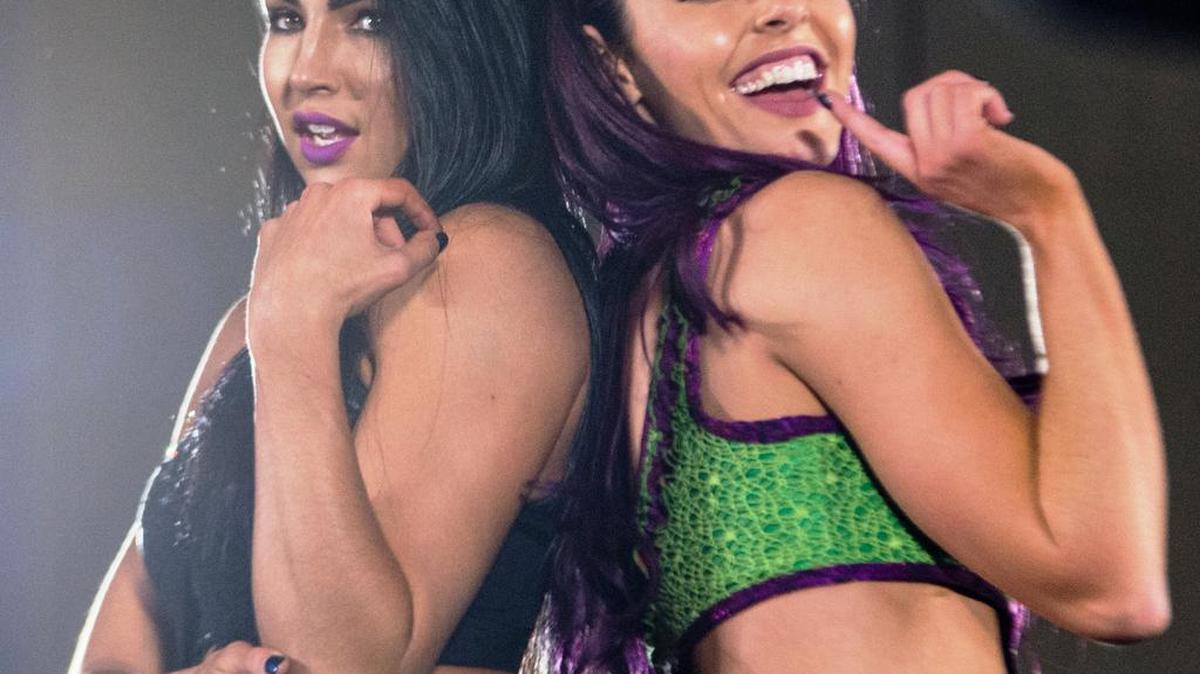 Australia’s Billie Kay and Peyton Royce during a WWE NXT show at the Havert L. Fenn Center in (South Florida) Fort Pierce. NXT returns to the Havert L. Fenn Center on Thursday, Nov. 3.
