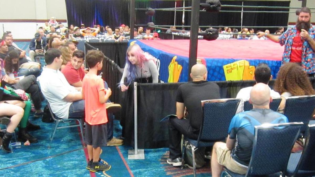 WWE Hall of Famer Mick Foley participated in Florida Supercon, one of the state’s biggest comic cons from July 27-30, at the Broward County Convention Center in Fort Lauderdale. Foley appeared July 28-30, signing autographs, posing for photos and talking to fans. He also conducted a Q&A at the FSCW Arena, moderated by The Voice Heather Kid Cadet Reicher.