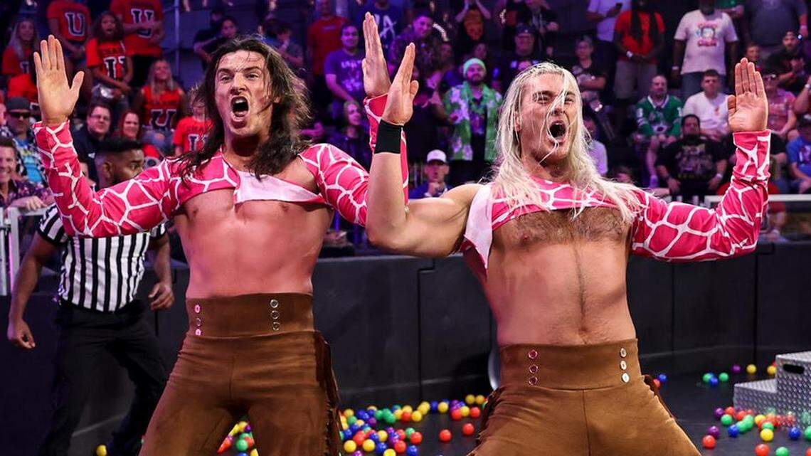 Interviewing Pretty Deadly about WWE in Miami for SmackDown, followed by the Royal Rumble