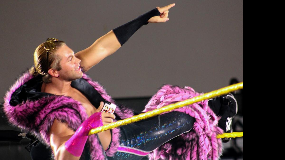 
The elaborate ring attire and iPhone are part of Tyler Breeze’s captivating ring entrance during WWE NXT shows. NXT will be in Fort Pierce on Thursday, July 23; Miami on Friday, July 24; West Palm Beach on Saturday, July 25, and tickets are on sale.
