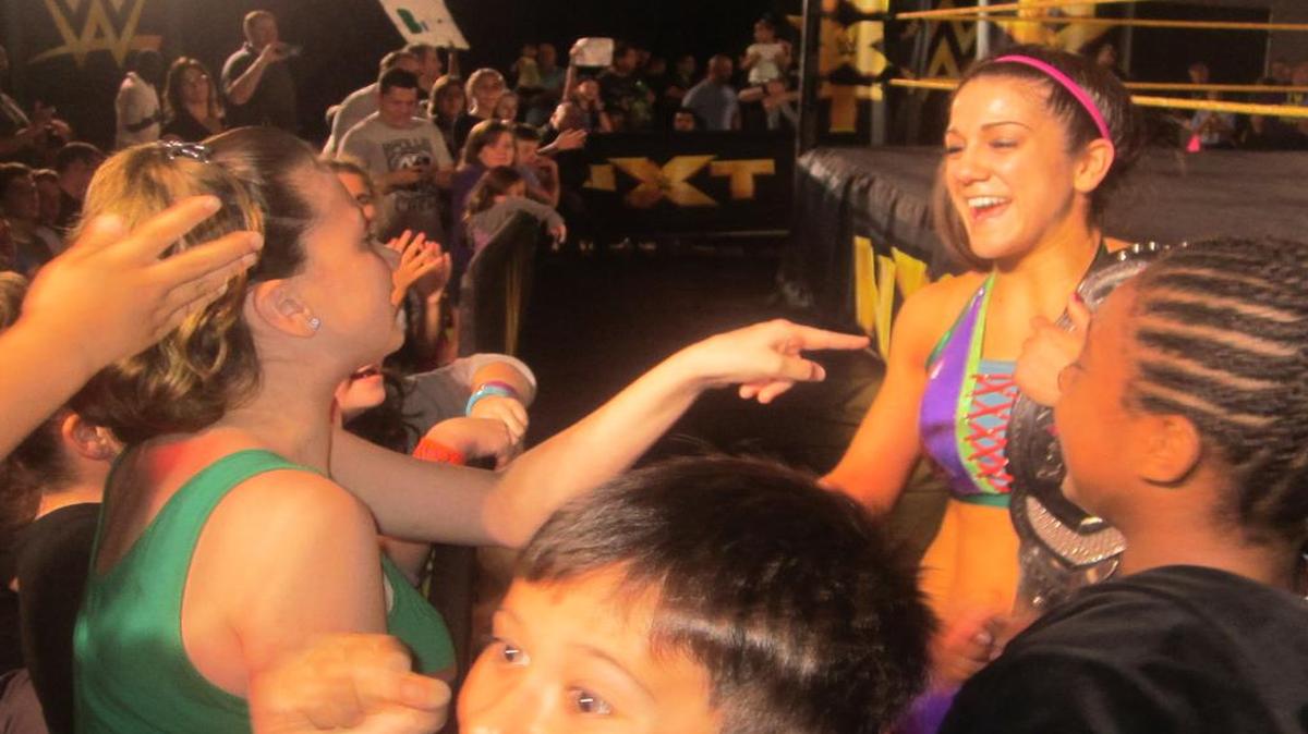 NXT with NXT women’s champ Bayley will be part of WWE Royal Rumble Weekend in Florida. NXT TV tapings are Friday, Jan. 22 at the CFE Arena on the campus of the University of Central Florida in Orlando. NXT is 8 p.m. Wednesdays on WWE Network.