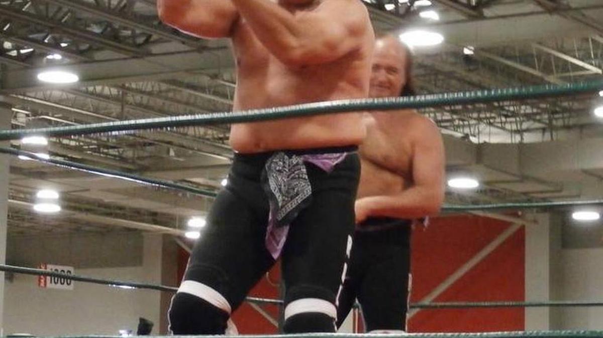 Ricky Morton and Robert Gibson of the Rock-n-Roll Express during the debut of Ronin Pro Wrestling in 2014 at the Miami Airport Convention Center. The Rock-n-Roll Express are part of the WWE Hall of Fame Class of 2017.