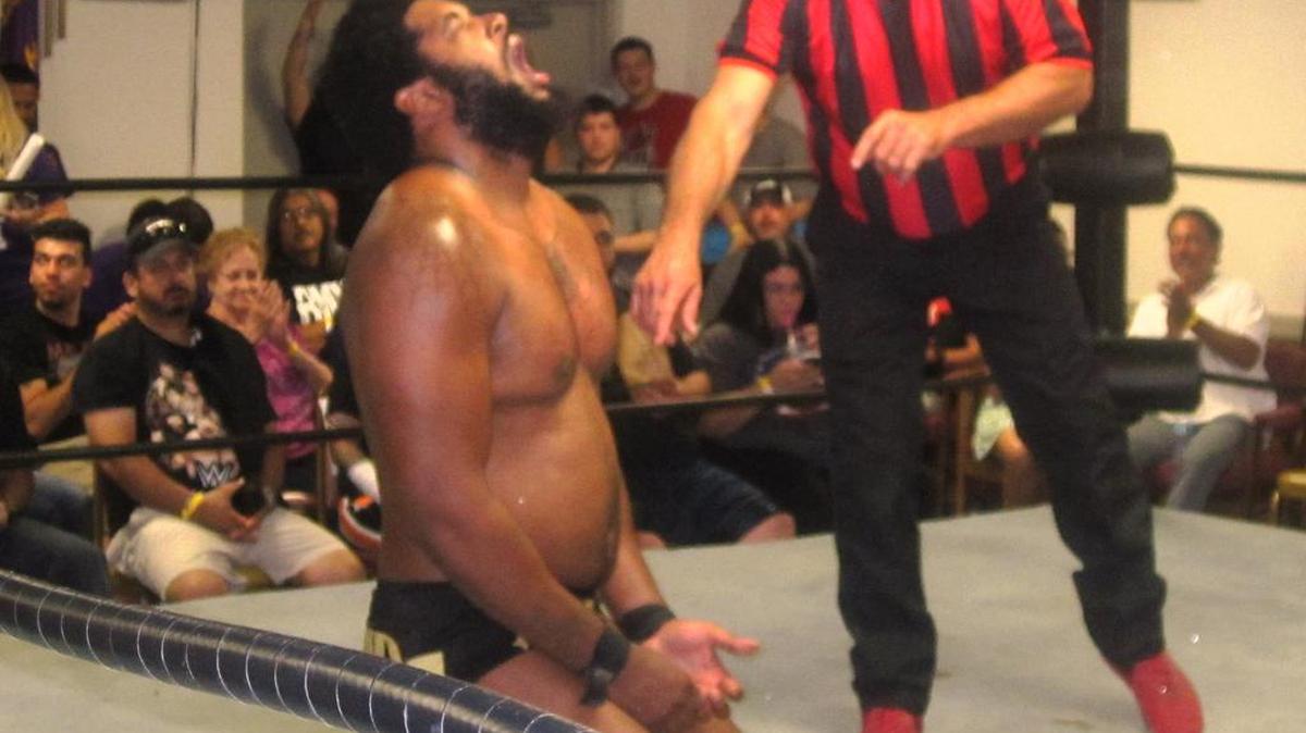 Rhett Giddins at a Brain Buster Pro Wrestling show. Brian Buster Pro Wrestling is 7:30 p.m. Saturday, Aug. 27 at the Elks Lodge in (South Florida) Hollywood. Your referee Randy Eller.