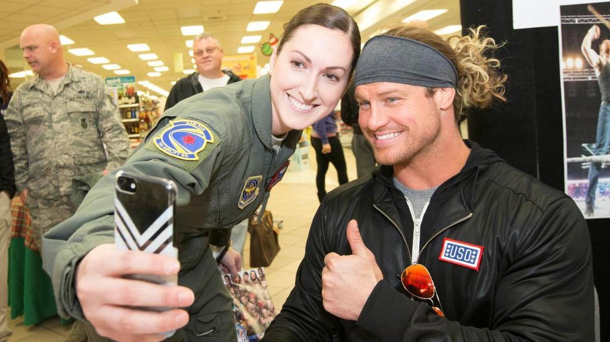 WWE Superstar Dolph Ziggler at a WWE Tribute to the Troops event. The 15th annual WWE Tribute to the Troops will be Tuesday, Dec. 5 at Naval Base San Diego with a two-hour special airing Thursday, Dec. 14 at 8/7C on USA Network.