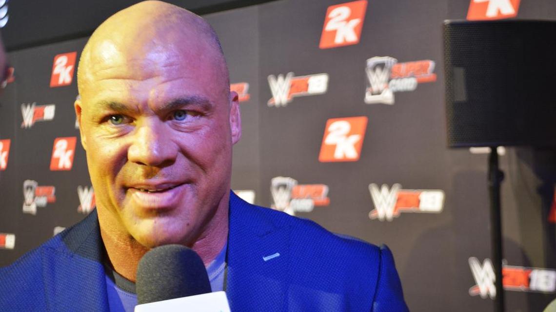 Kurt Angle of WWE at the “WWE 2K18” Kickoff event at SIR Stage 37 in New York City during SummerSlam Week.