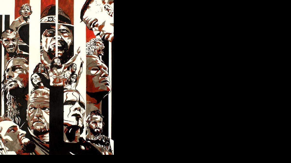 
Artist Rob Schamberger captures WWE WrestleMania 31 on another canvas.
