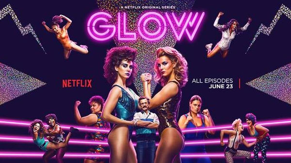 The series premiere of “GLOW,” the new Netflix comedy, is Friday, June 23 starring Alison Brie (“Community,” “Mad Men”), Betty Gilpin (“Nurse Jackie”) and comedian/author Marc Maron. GLOW is the Gorgeous Ladies of Wrestling, inspired by the short-lived but beloved show from the 1980s.