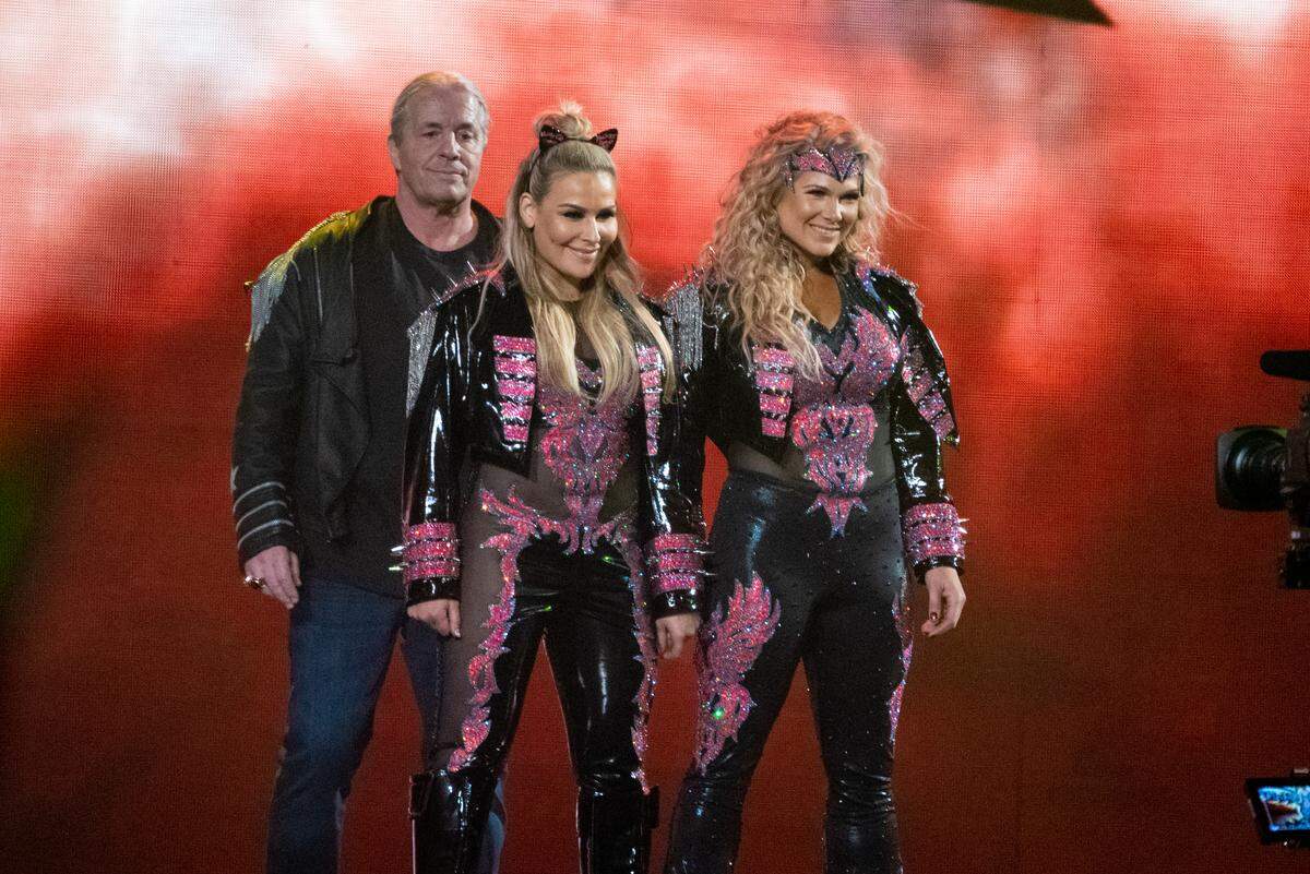Accompanied by her uncle WWE Hall of Famer Bret The Hitman Hart, WWE Superstar Natalya teamed with good friend Beth Phoenix at WrestleMania 35 in April at MetLife Stadium in East Rutherford, New Jersey.