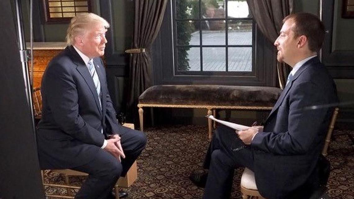 Republican presidential nominee Donald Trump sat down with Chuck Todd, moderator of “Meet the Press” on NBC, in the first network interview since the Republican National Convention. Trump, a WWE Hall of Famer, discussed his awesome RNC entrance and the reaction from WWE Chairman and CEO Vincent Kennedy McMahon.