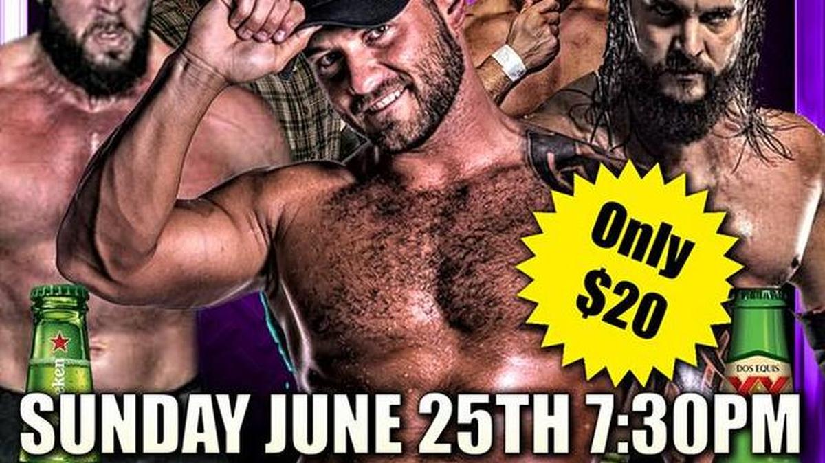 A pro wrestling show is 7:30 p.m. Sunday, June 25 at The Knockout Room, 3801 N. University Dr. in Sunrise, near Fort Lauderdale. You must be 18 or older to attend.