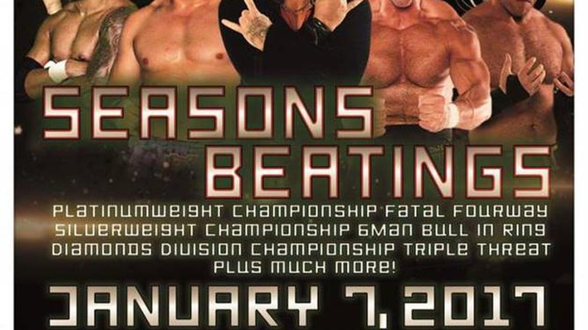 Platinum Pro Wrestling presents #SeasonsBeatings on Saturday, Jan. 7 at The Platinum Pro Arena at VFW Post 1966, 350 SW 25th St., Fort Lauderdale 33315.