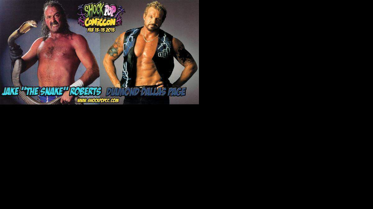 
Jake The Snake Roberts will be appearing during the Shock Pop Comic Con Feb. 13-15 at the Broward County Convention Center in Fort Lauderdale. Depending on his health, DDP may be participating, too. He is dealing with serious throat issues.
