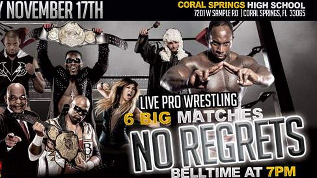 Plenty of pro wrestling shows in South Florida including Fighting Evolution Wrestling, Warrior Breed Wrestling, Coastal Championship Wrestling, Gangrel’s Wrestling Asylum, WWE’s NXT, Major League Wrestling and more.