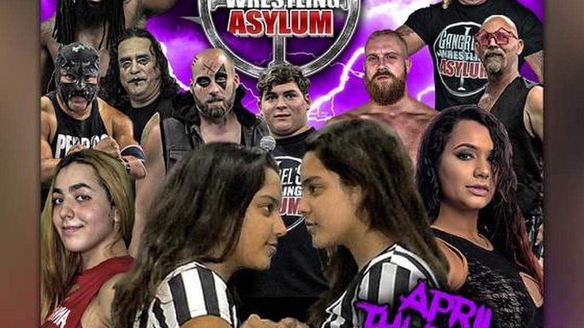 Gangrel’s Wrestling Asylum hosts a show at 3 p.m. Sunday, April 29 at its facility on 1982 Tigertail Blvd., Bldg 9, in Dania Beach. The card features the Lucero twins in action.