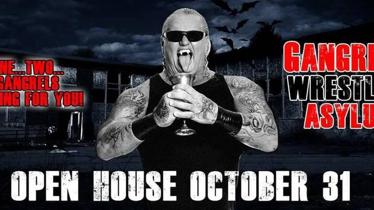 WWE alum Gangrel is hosting an open house for his Gangrel’s Wrestling Asylum training center at 7 p.m. Tuesday, Oct. 31 (Halloween) at 1982 Tigertail Blvd., Bldg 9, in Dania Beach 33004. Gangrel has trained wrestlers in California and Florida.