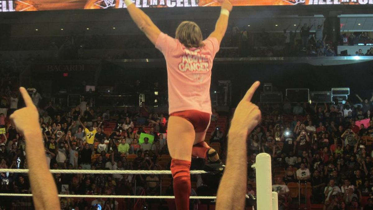 The ‘Yes’ movement was in full force when Daniel Bryan challenged for the WWE World title against Randy Orton in the main event of WWE Hell in a Cell in October 2013 at the AmericanAirlines Arena in Miami.