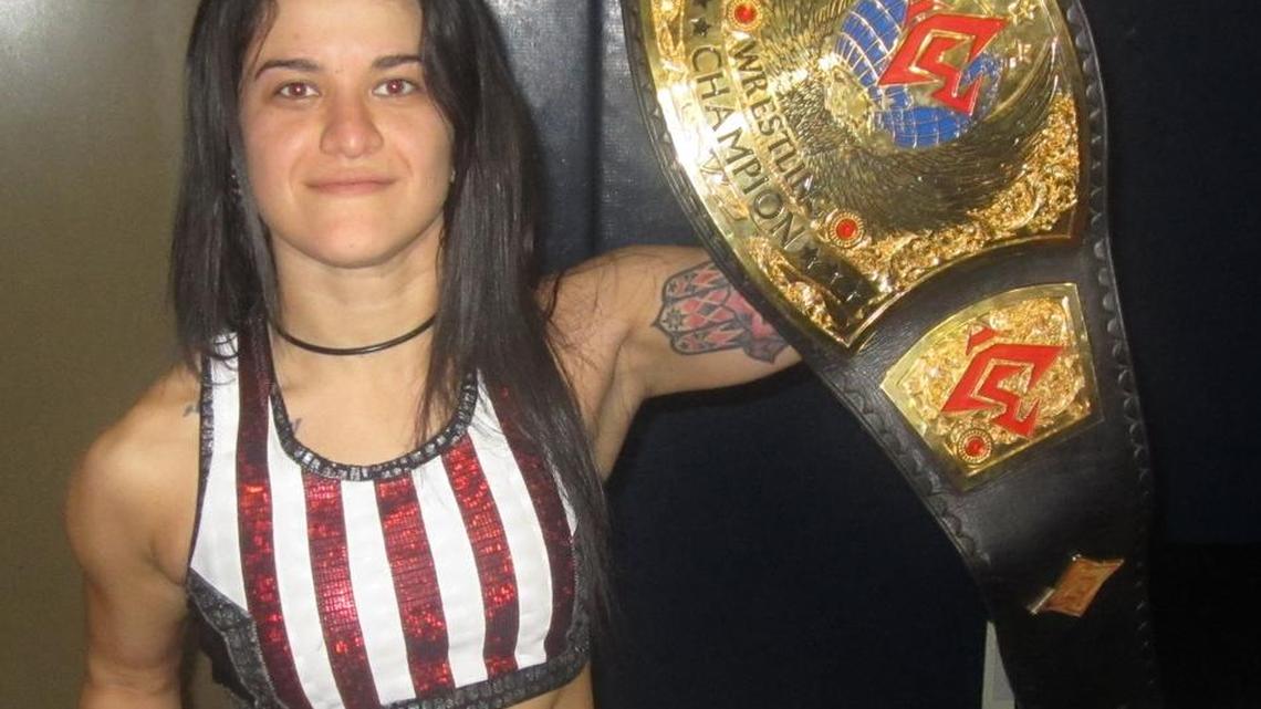 New ICW Champ Angel Rose made history by not only main eventing ICW’s Lucha Fest IV on Saturday, Nov. 5, 2016 at Miami Senior High School but also by winning the ICW title. In an exciting match, she defeated Mike Monroe (with Gentleman Jim Sherbert) for the company’s top prize.