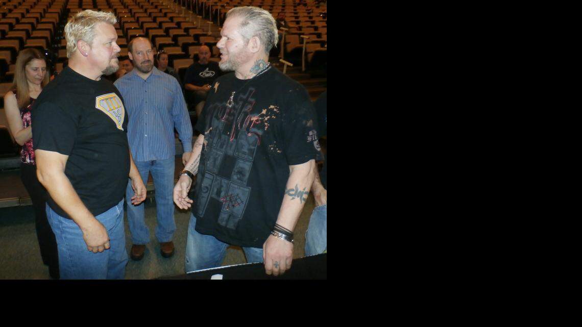 
ECW originals The Franchise Shane Douglas (left) and Raven before a Ronin Pro Wrestling show in December at the War Memorial Auditorium in Fort Lauderdale. Douglas, Raven and Ronin Pro Wrestling will be at the Magic City Comic Con Jan. 16-18 at the Miami Airport Convention Center.
