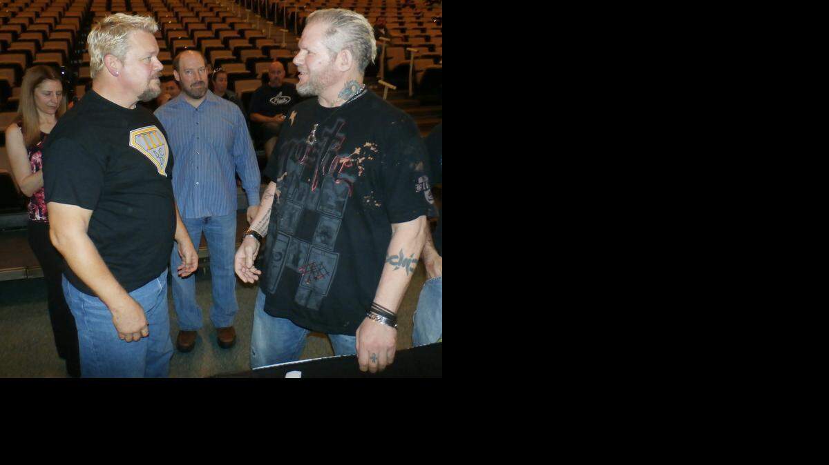 
ECW originals The Franchise Shane Douglas (left) and Raven before a Ronin Pro Wrestling show in December at the War Memorial Auditorium in Fort Lauderdale. Douglas, Raven and Ronin Pro Wrestling will be at the Magic City Comic Con Jan. 16-18 at the Miami Airport Convention Center.
