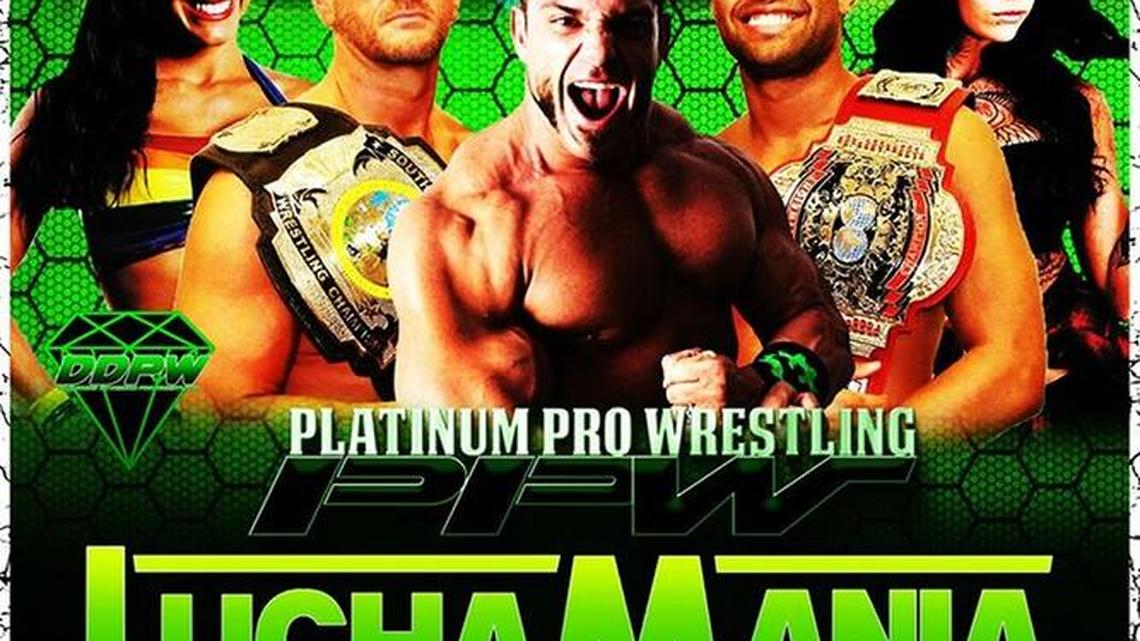 Platinum Pro Wrestling presents LuchaMania on Saturday, April 8 at the Platinum Pro Arena at the VFW Post 1966, 350 SW 25th St. in Fort Lauderdale 33315.