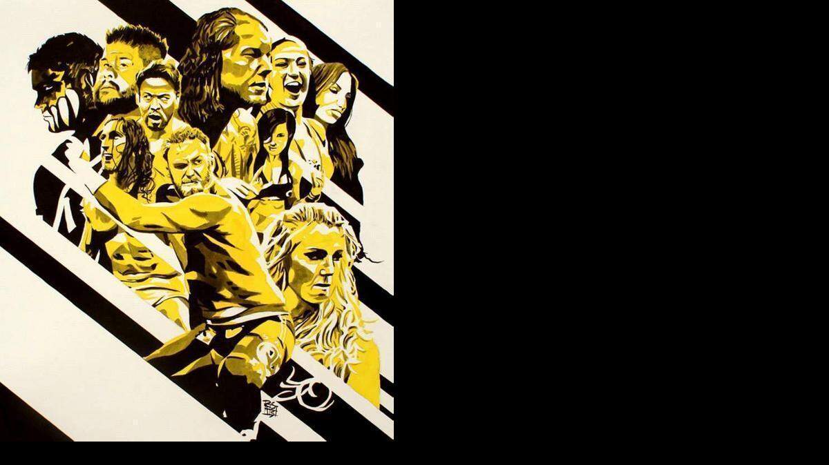 
Artist Rob Schamberger captures WWE NXT TakeOver: Rival superstars and divas on another canvas.

