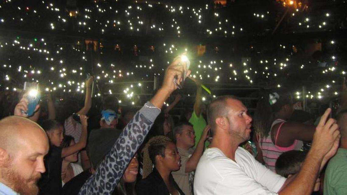 Fans enjoy and get involved in the spectacular entrance of WWE Superstar Bray Wyatt.