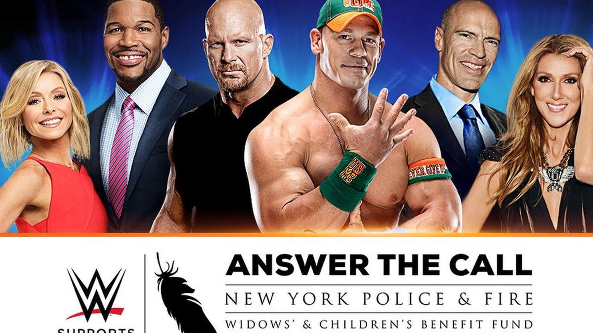 
WWE is joining forces with Hollywood celebrities and professional athletes through a global online auction on Charitybuzz.com, featuring unique, once-in-a-lifetime experiences in support of “Answer The Call,” the New York Police and Fire Widows’ and Children’s Benefit Fund. Fans can visit www.Charitybuzz.com/WWE through Tuesday, Aug. 25.
