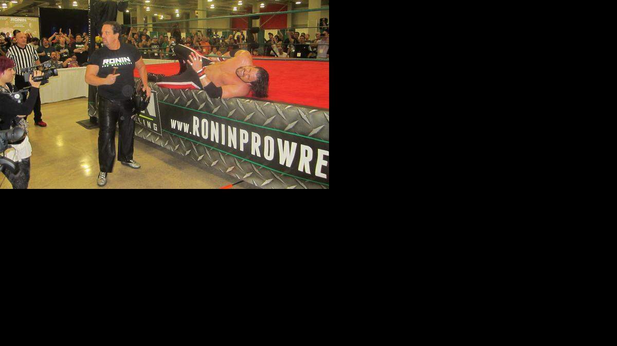 
Former ECW original Tommy Dreamer goes to the extreme with Prime Time Shawn Prime during the debut of RONIN Pro Wrestling at the Miami Airport Convention Center. RONIN returns to the Miami Airport Convention Center on Sunday, Nov. 16. Your referee is Bruce Owens.
