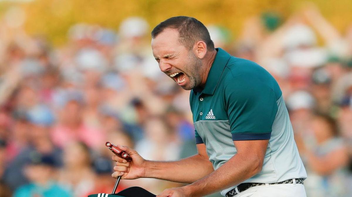Sergio Garcia, 37, exults after making a birdie putt on No. 18 in a playoff with Justin Rose to win the Masters. ‘I’m thrilled to be standing here,’ Garcia said. ‘It’s been an amazing week, and I’m going to enjoy it for the rest of my life.”