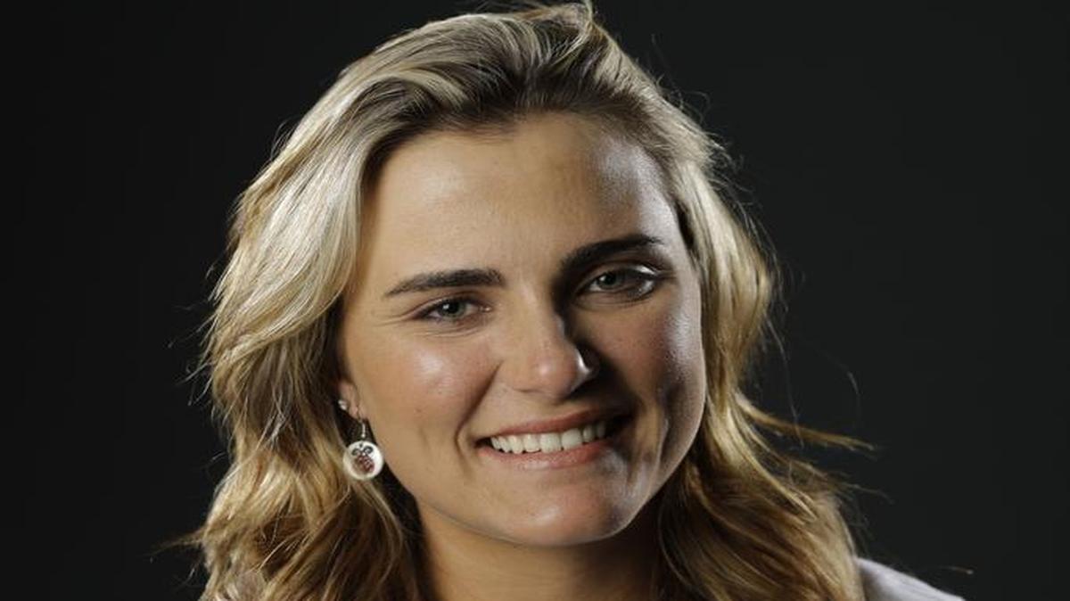 Golfer Lexi Thompson poses for photos at the 2016 Team USA Media Summit Mon., March 7, 2016, in Beverly Hills, Calif.