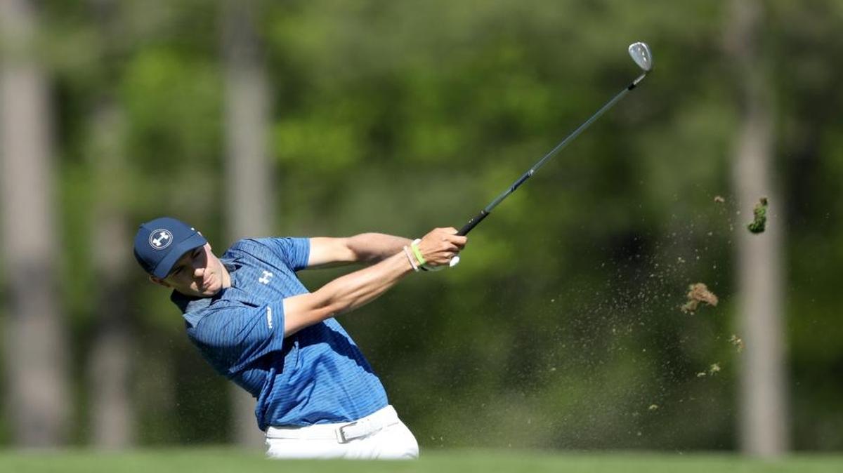 Jordan Spieth has a win and two seconds at the Masters and is in position to win another green jacket.
