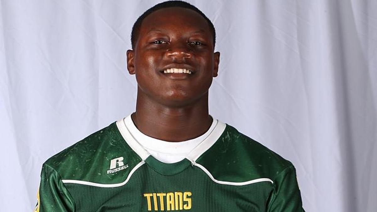 Player Shaun Peterson Jr. from Miami Central School, during the High School Football Media Day at Hard Rock Stadium in Miami Gardens, on Saturday, August 05, 2017.