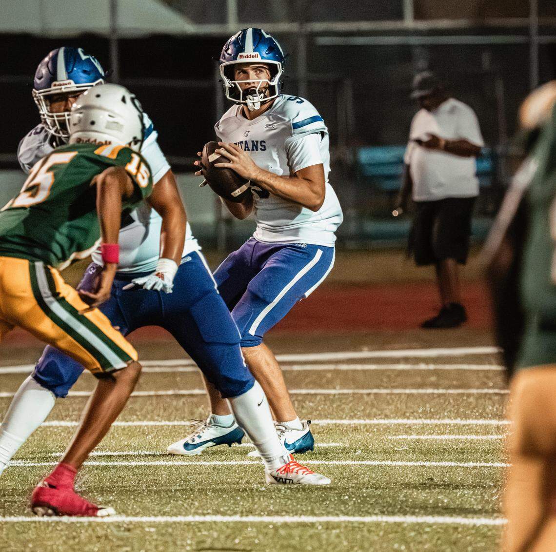 True North quarterback Zac Katz.